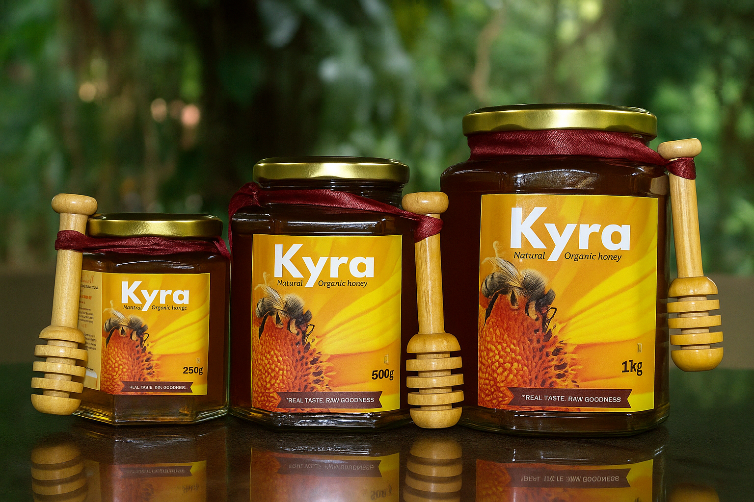 Golden honey fields with beehives