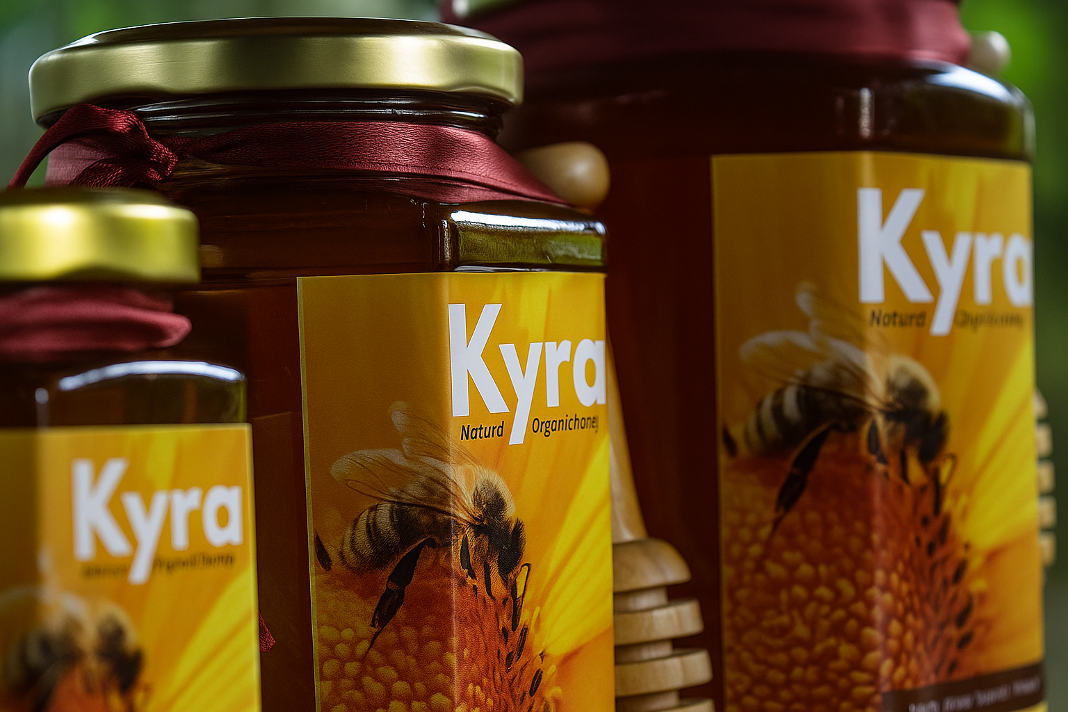 Beehives in golden sunlight